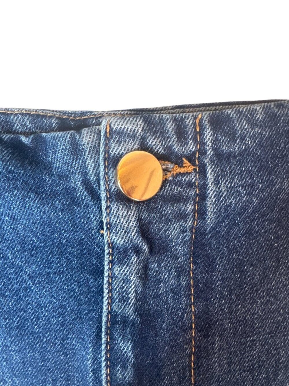 ZARA Wide Leg Button Size 6 Side Jeans Denim High Waist - Picture 8 of 12